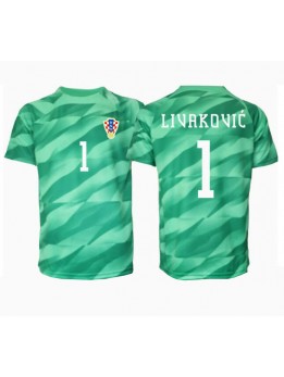 Hrvatska Dominik Livakovic #1 Golmanski Gostujuci Dres EP 2024 Kratak Rukavima Hrvatska Dominik Livakovic #1 Golmanski Gostujuci Dres EP 2024 Kratak Rukavima